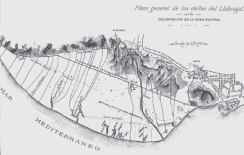 1899 planol delta llobregat